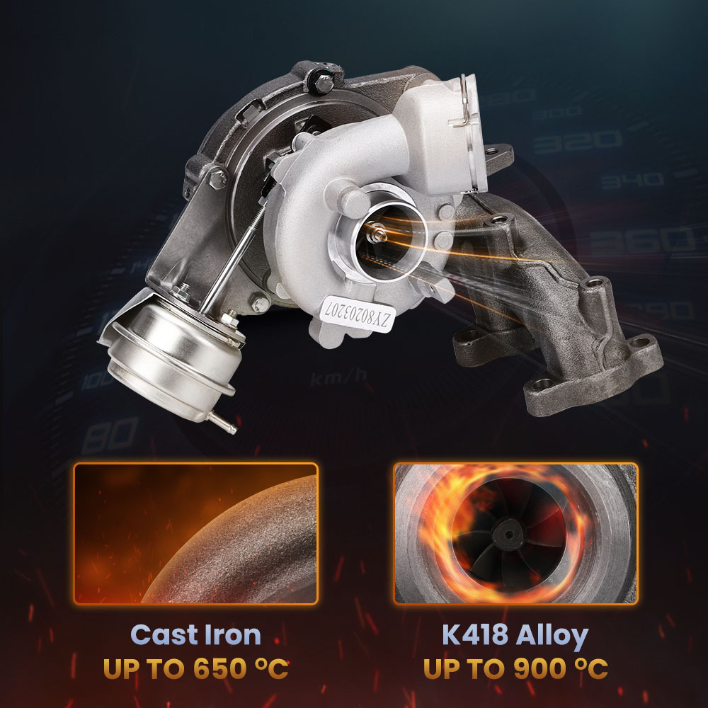 Turbocompresor compatible para Rover 75 compatible para mg 1.8 Turbo compatible para MG ZT 150/159cv 731320-0001 Turbine