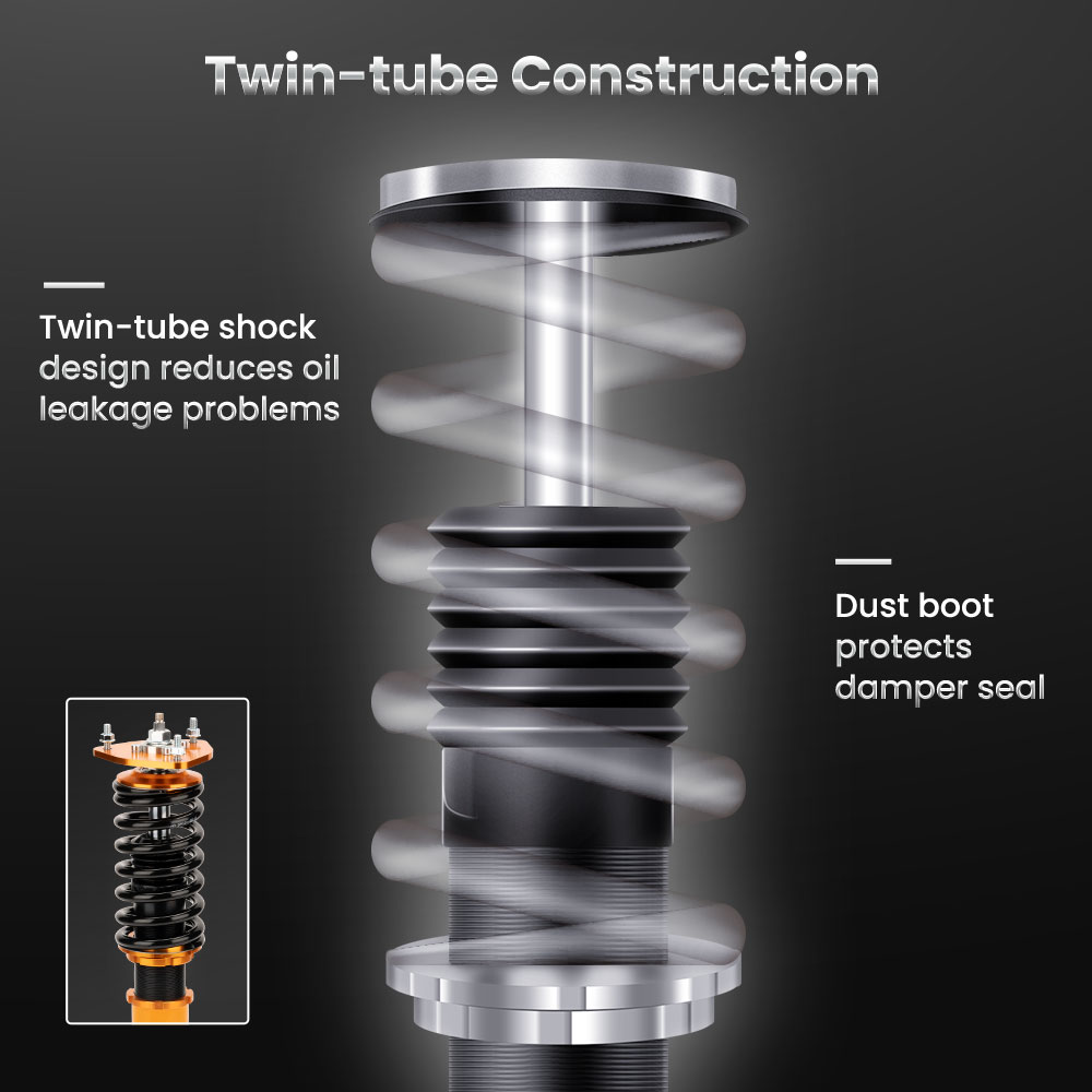 Maxpeedingrods compatible for Subaru Impreza MK1 GC8 93-01 Adjustable  Coilover Shock Absorber Strut Suspension Kit