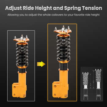 Compatible for Subaru Impreza GC8 For High Performance 93-01 24 Ways Adjustable Coilover / Shock Absorber Suspension Kit Lowering Kit
