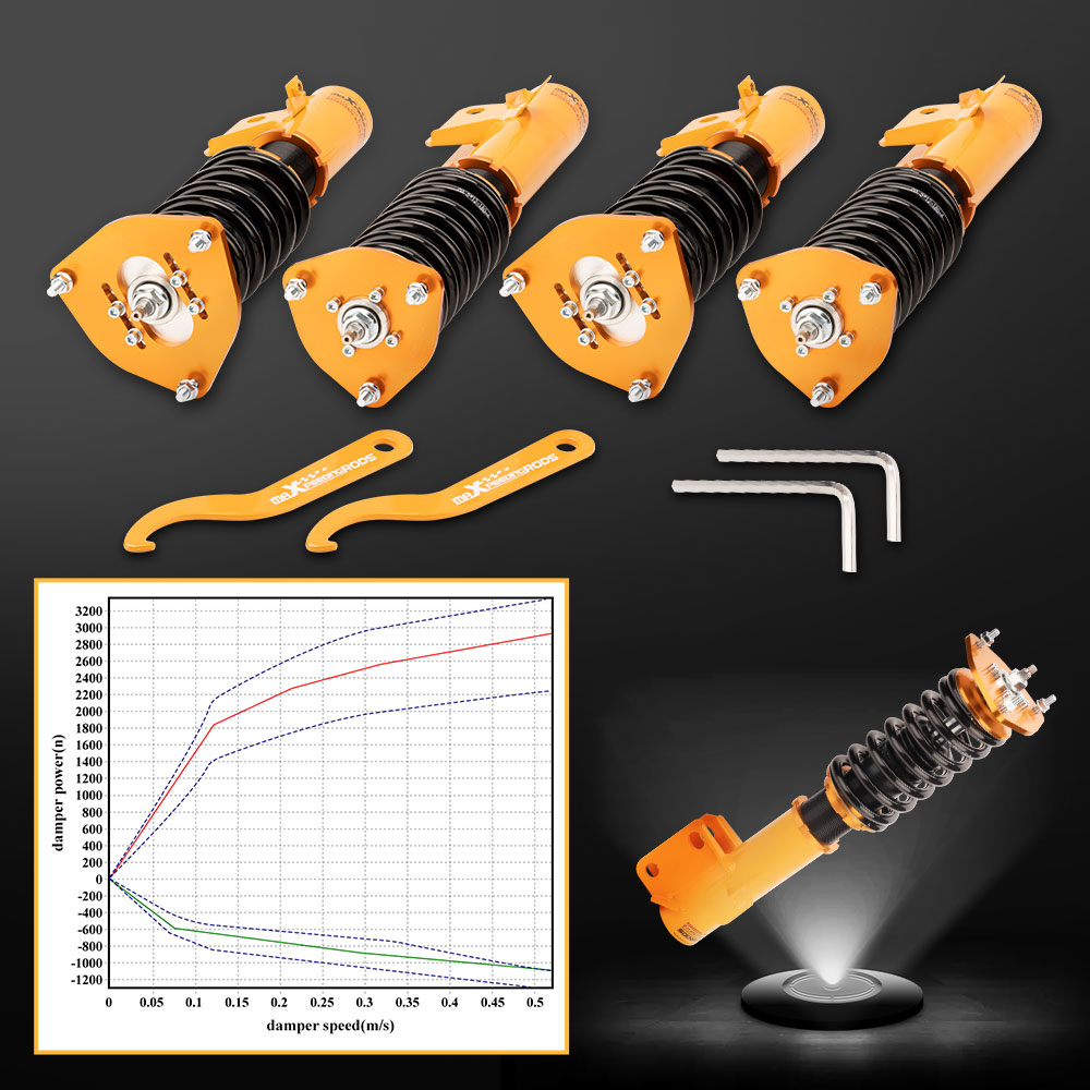 Maxpeedingrods compatible for Subaru Impreza MK1 GC8 93-01 Adjustable  Coilover Shock Absorber Strut Suspension Kit