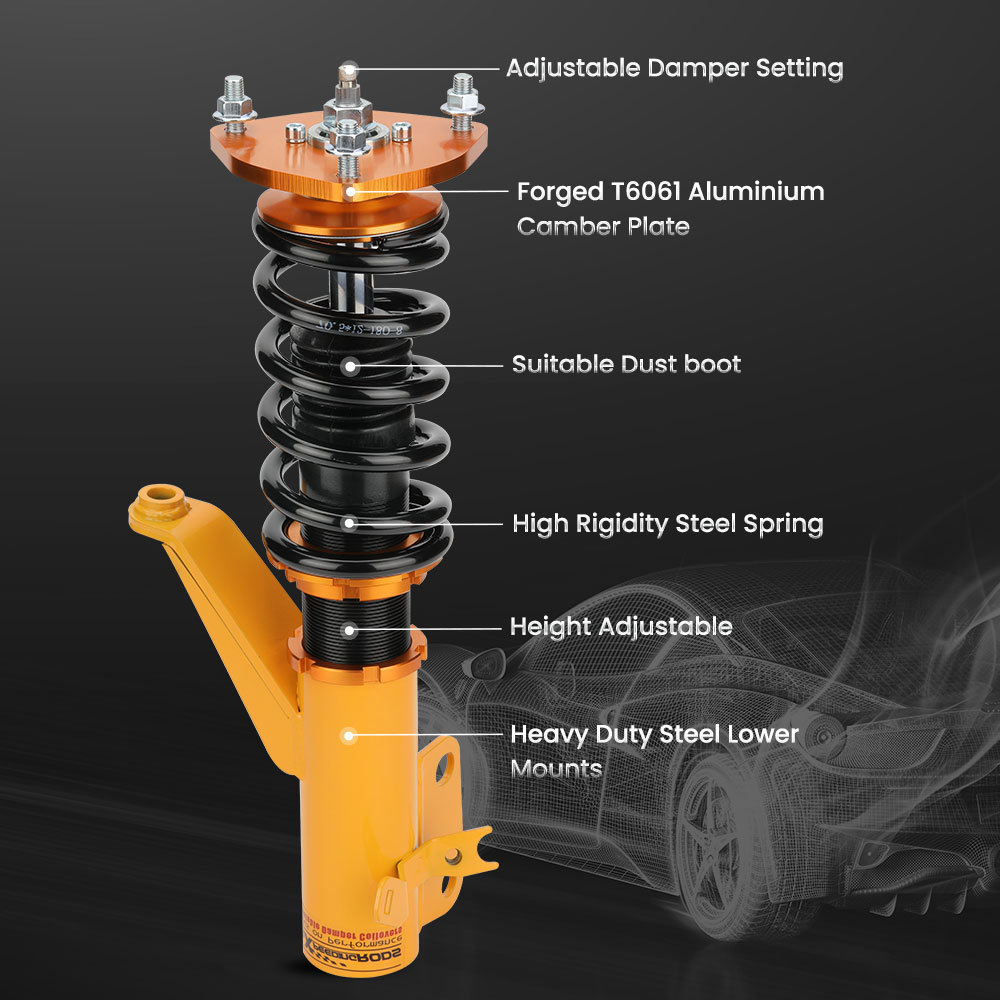Coilovers Kits compatible for Honda Acura RSX 2002-2006 Coil Springs Struts Adj. Damper Lowering Kit