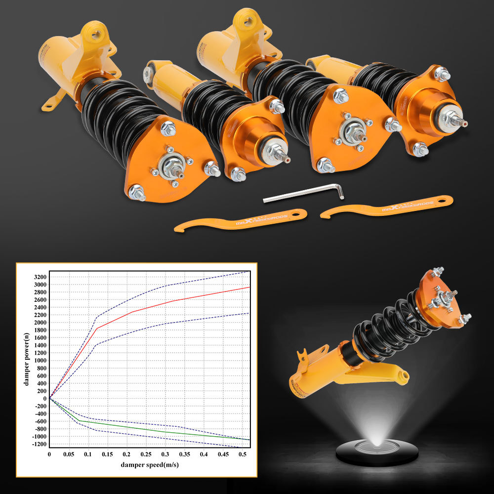 Coilovers Kits compatible for Honda Acura RSX 2002-2006 Coil Springs Struts Adj. Damper Lowering Kit