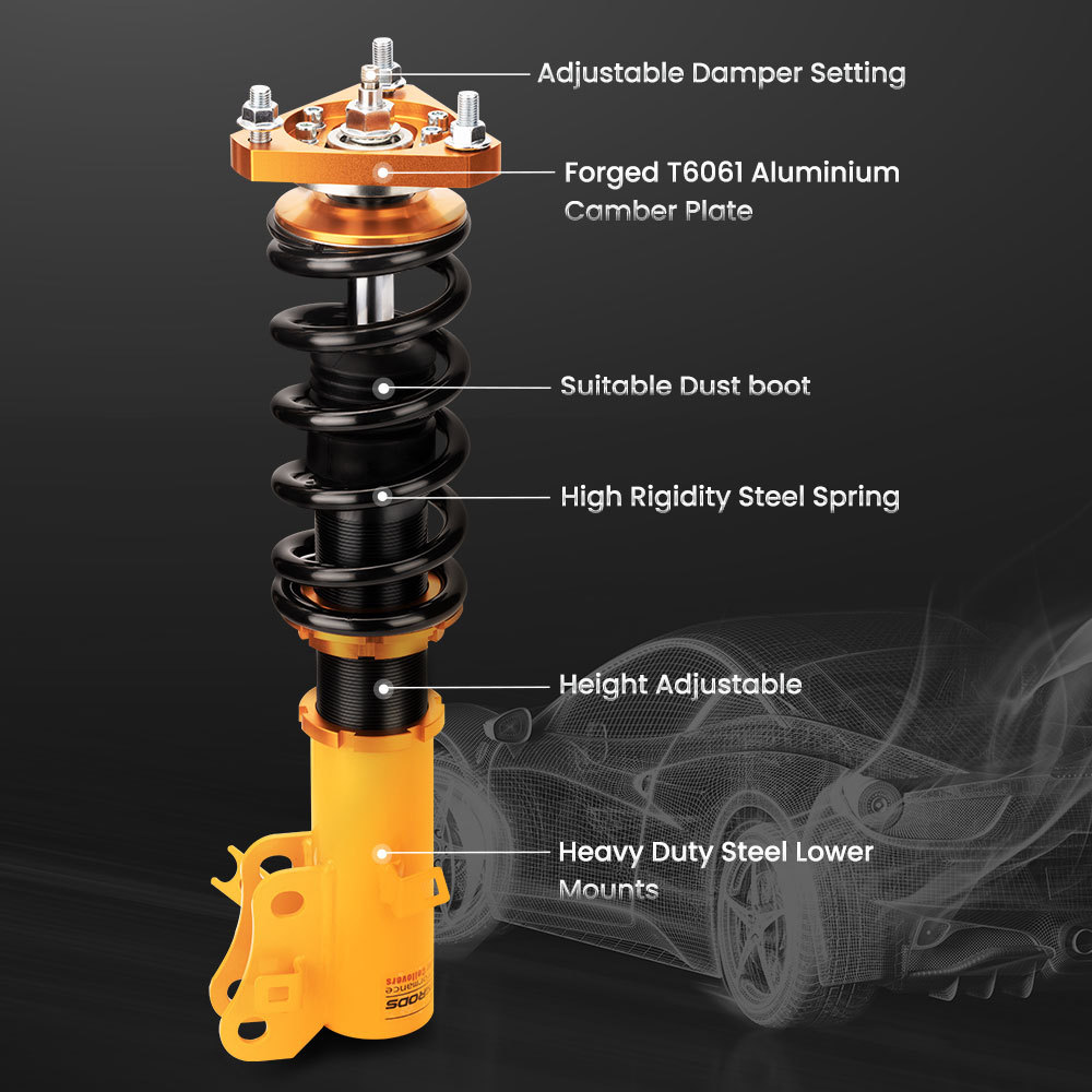 Compatible for Honda Civic 2012-2015 Civic Si 2012-2013 24 Ways Damper Coilovers Kits  Lowering Kit