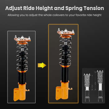 Coilovers Kit compatible for Mazda Protege SE Model 1.6L Adjustable Height Shock Struts Lowering Kit