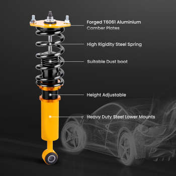  Compatible for Mitsubishi 3000GT compatible for AWD Coilover Suspension Kits Stealth 1991-1996 Golden Lowering Kit