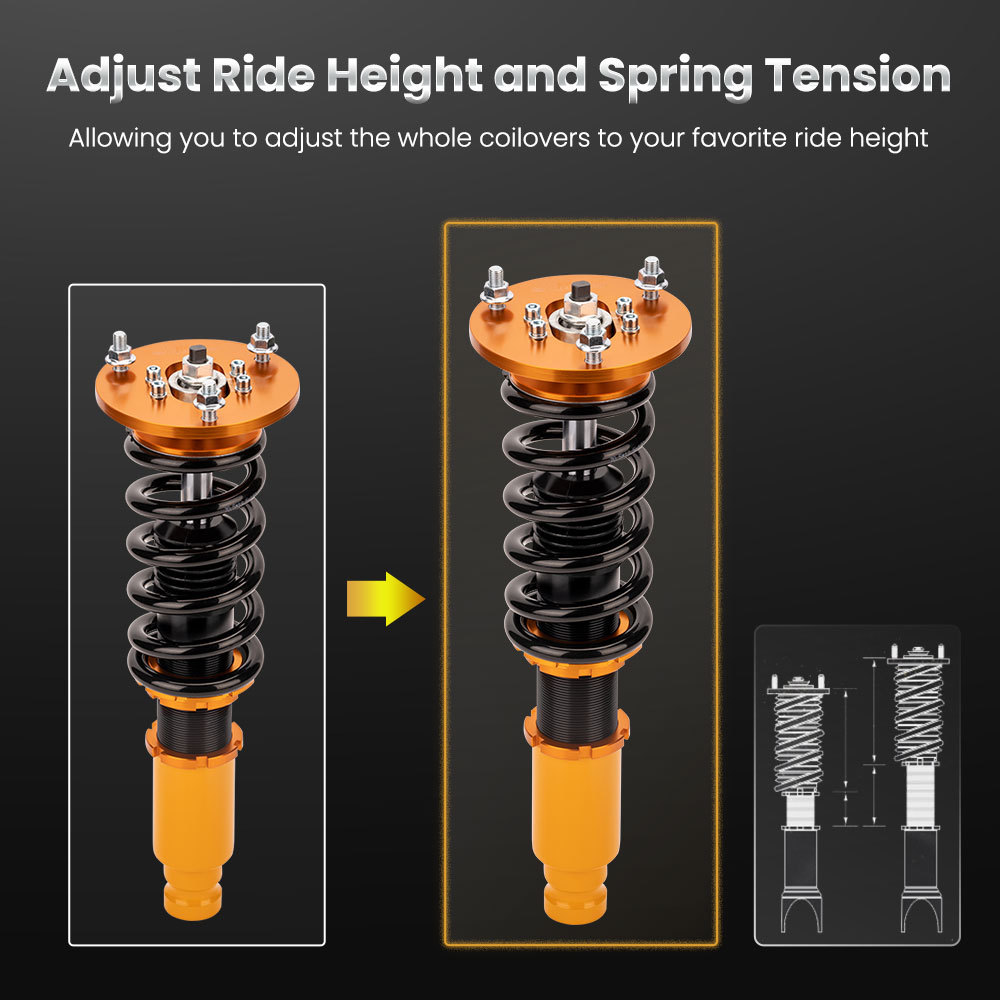 Twin-Tube Damper Coilover Suspension Kits compatible for Mitsubishi Eclipse 95 - 99 Shocks lowering kit