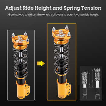 Coilovers Suspension Kit compatible for Ford Mustang 4th 1994-04 24 Ways Adjustable Damper Lowering Kit
