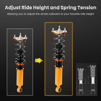 Compatible for NISSAN 370Z Z34 G37 Shocks Adjustable Height Racing CoilOvers Suspension Kit 2008 2009 Lowering Kit