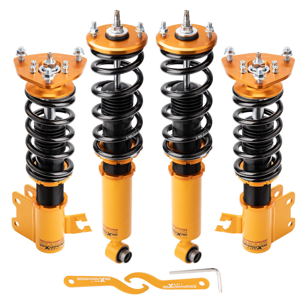 Compatible for Nissan s13 coilovers 180SX 240SX 88-94 24-ways Damper Adjustable Coilover Suspensions Lowering Kit