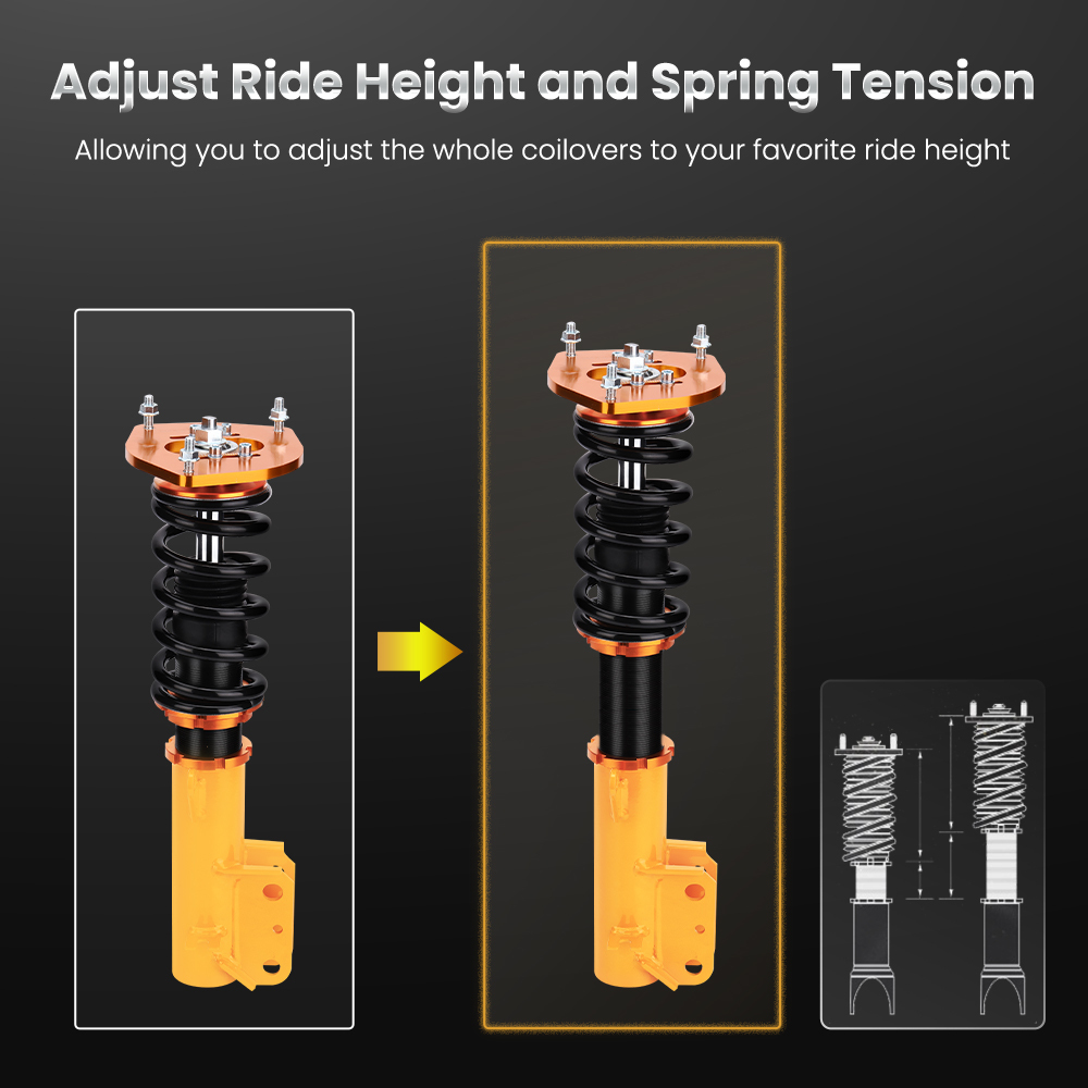 Adj Height Coilover Kits compatible for Nissan sentra coilovers B16 2007-2012 Shock Absorber Struts