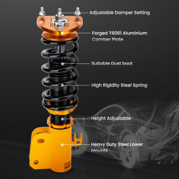 Compatible for Scion XB 2004-2006 Coilovers Strut Suspension Set 24 Ways Adjustable Damper  Lowering Kit