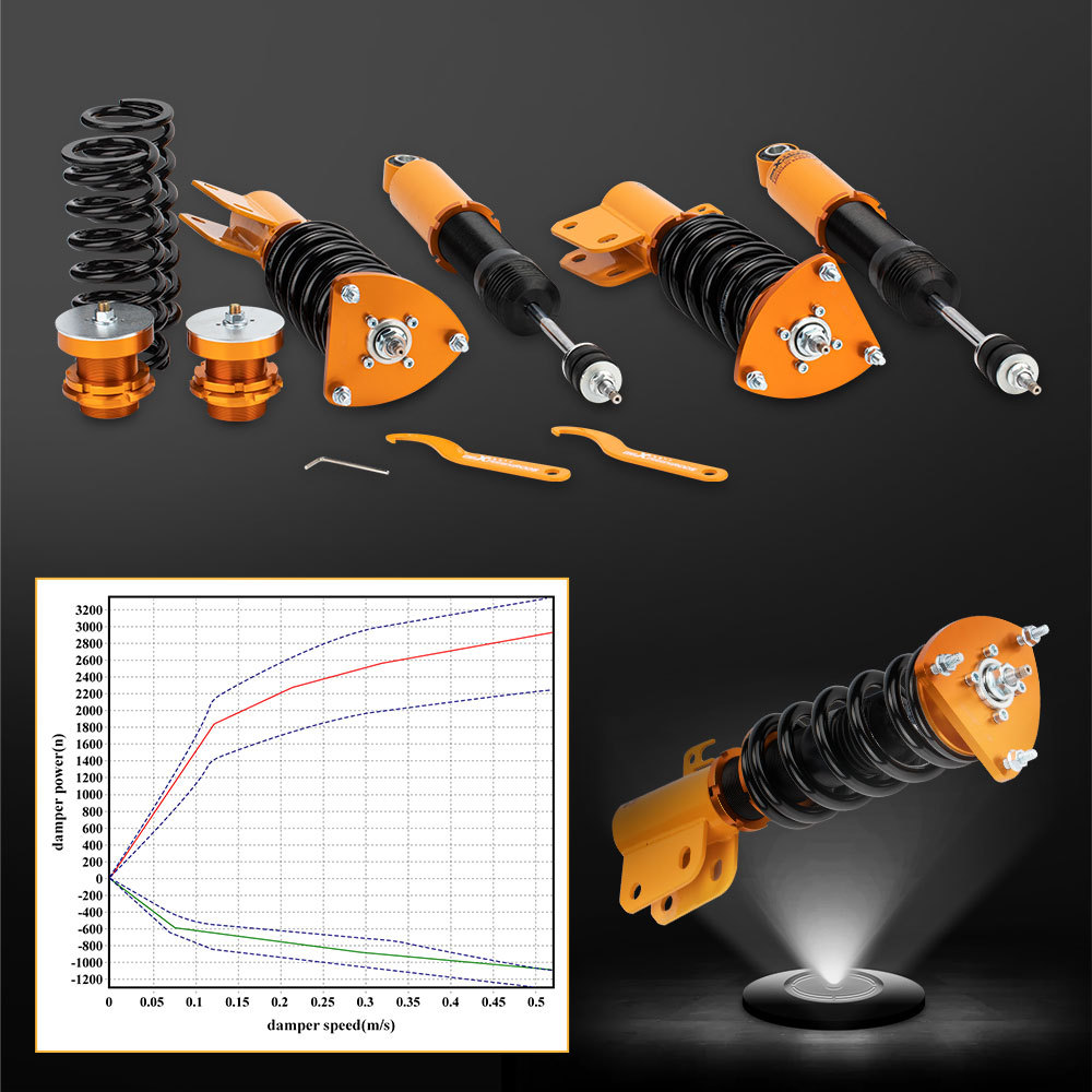 Compatible for Scion XB 2004-2006 Coilovers Strut Suspension Set 24 Ways Adjustable Damper  Lowering Kit