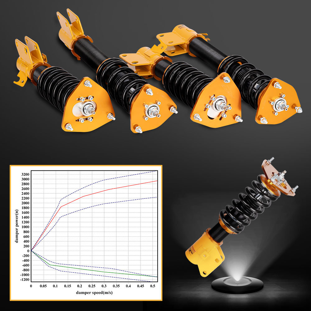 Adjustable Damping Coilover Kit compatible for SUBARU IMPREZA WRX 2000.08-2007.06 compatible for SAAB 9-2X 2005-2007  lowering kit