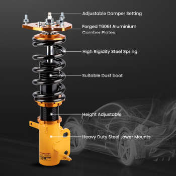 Compatible for Toyota Corolla 1988-1999 E90 E100 E110 AE92-AE111 TCB 24 Ways Damper Coilover Lowering Kit