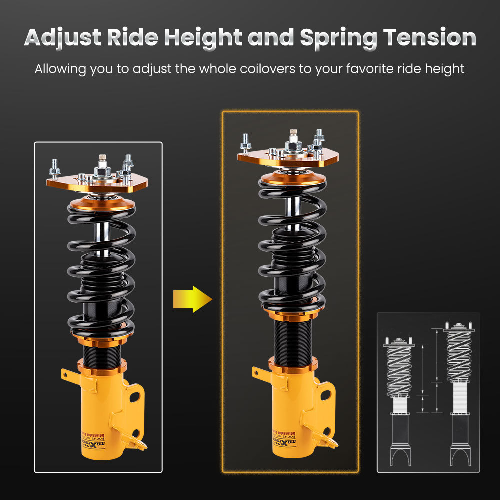 Compatible for Toyota Corolla 88-99 E90 E100 E110 AE92-AE111 Coilovers Shock Absorber Lowering Kit