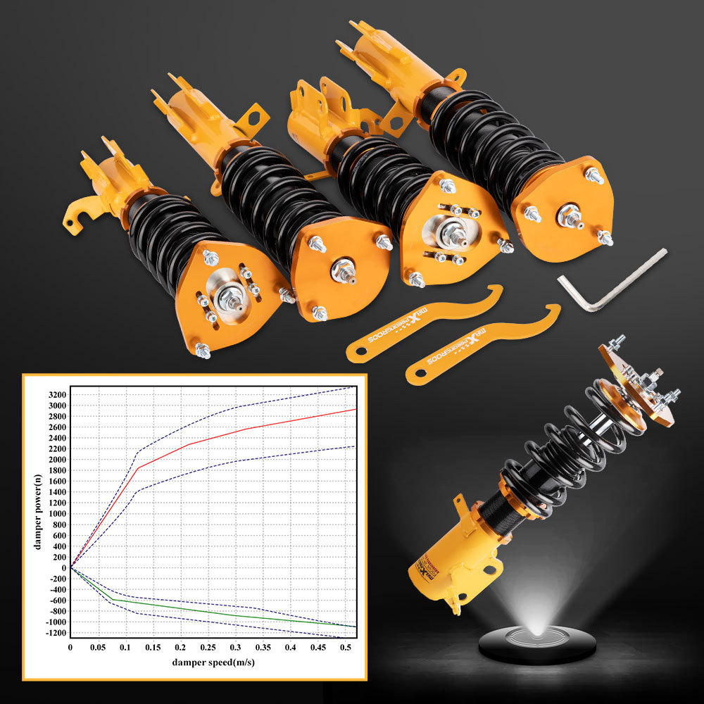 Compatible for Toyota Corolla 88-99 E90 E100 E110 AE92-AE111 Coilovers Shock Absorber Lowering Kit