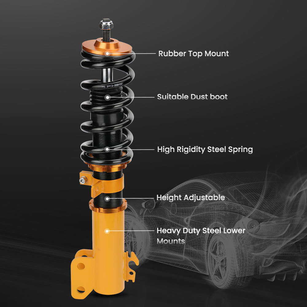 Rev9 Coilover Suspension Kit For 2006-2011 Toyota Yaris - 32-Way Adjustable Damping & Height