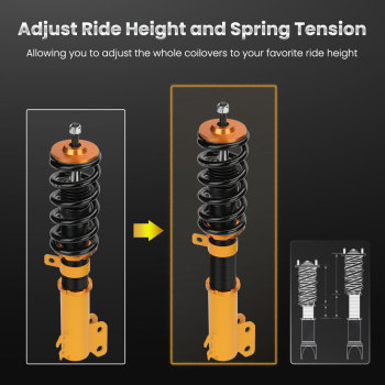 Coilovers Shock Strut Kit compatible for Toyota Yaris 13-14 Coil Over Suspension Adj Height