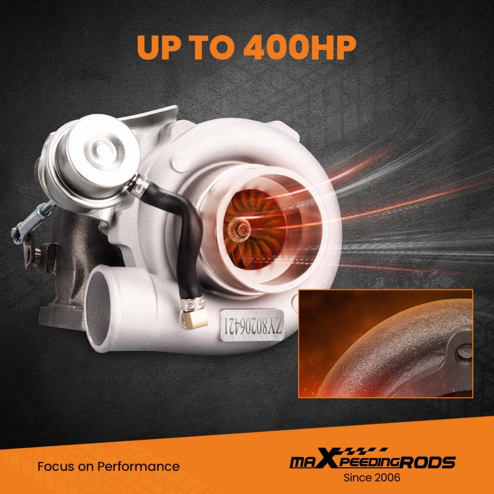 Para GT2871 GT2860 SR20 CA18DET Actualización Turbo Tubocargador 350HP 0,6 A / R 0,64 A / R Brida de 5 pernos Aceite universal + Refrigeración por agua