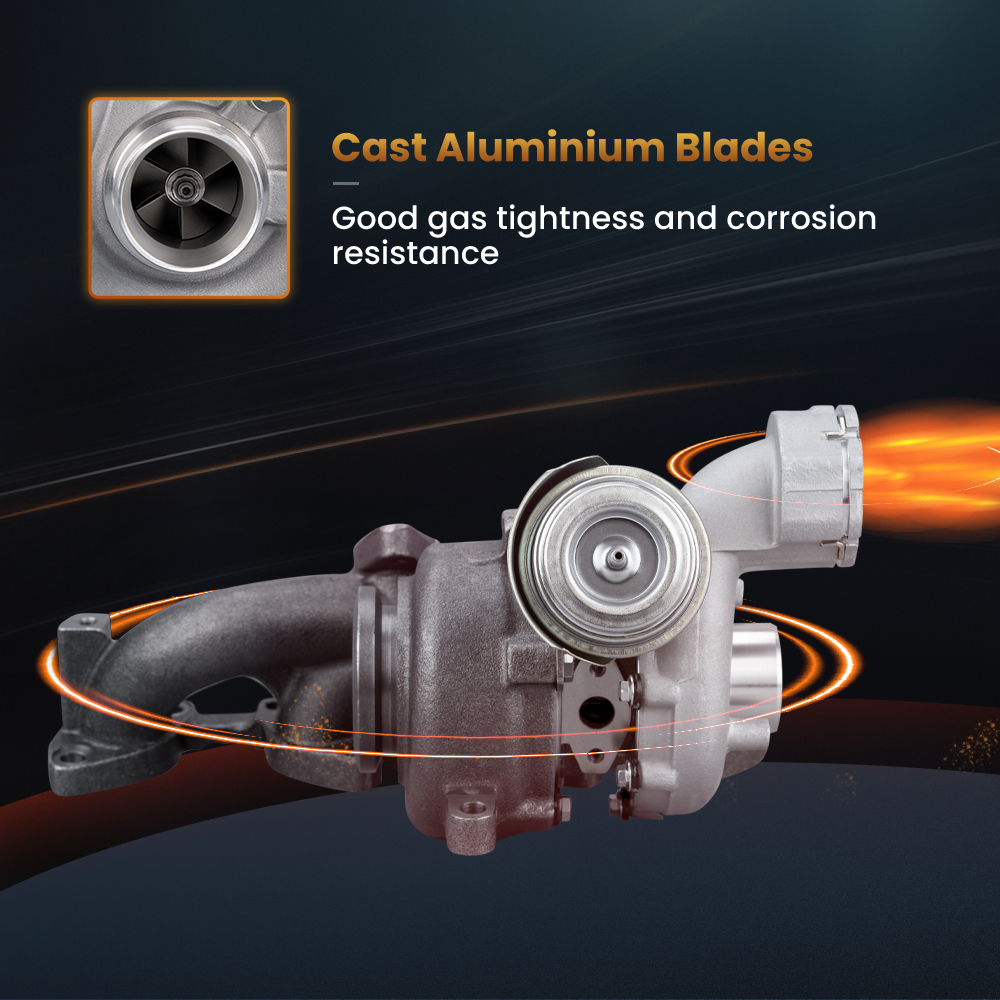 Compatible para AUDI A3 compatible para SKODA Octavia 2.0 TDI, 724930 103 kW, 140HP BKD AZV Turbo + JUNTAS