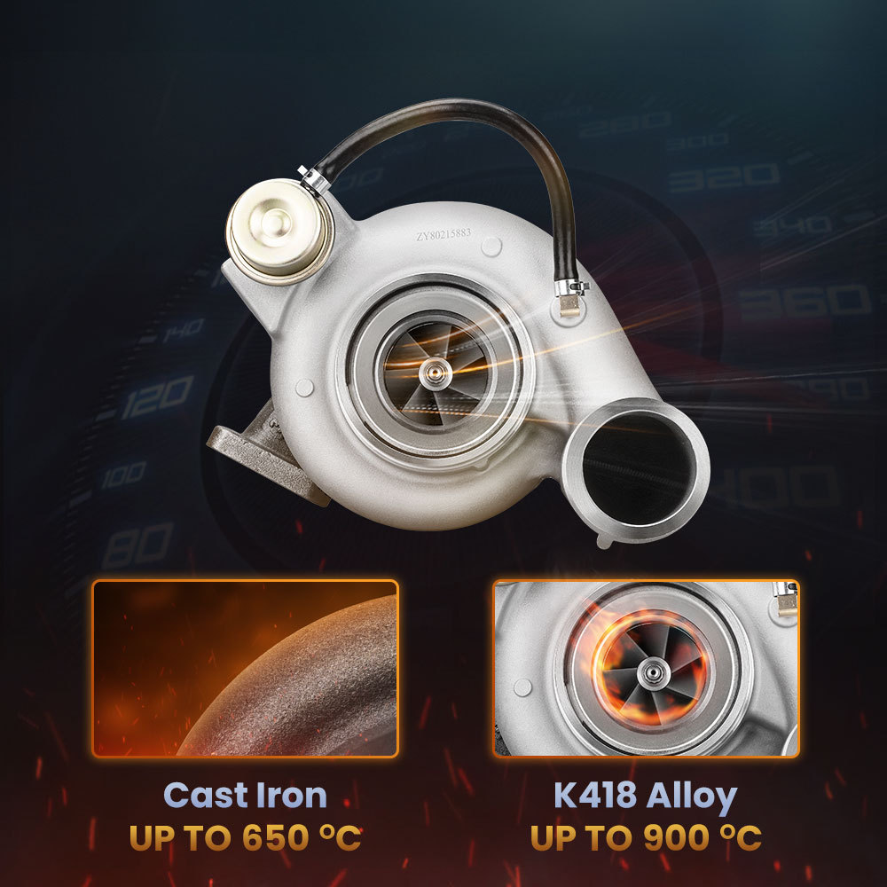 universal Turbo Cartucho A/R: 0.66 Compatible para Dodge RAM 2500/3500 5.9L 2003-2004 T3 Flange Turbocompresor
