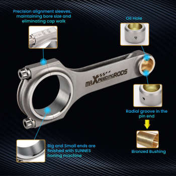 Compatible for Volvo 850 C70 V70 T-5 2.3L 2.5L B5234T 139.5mm H-Beam Connecting Rods Conrods