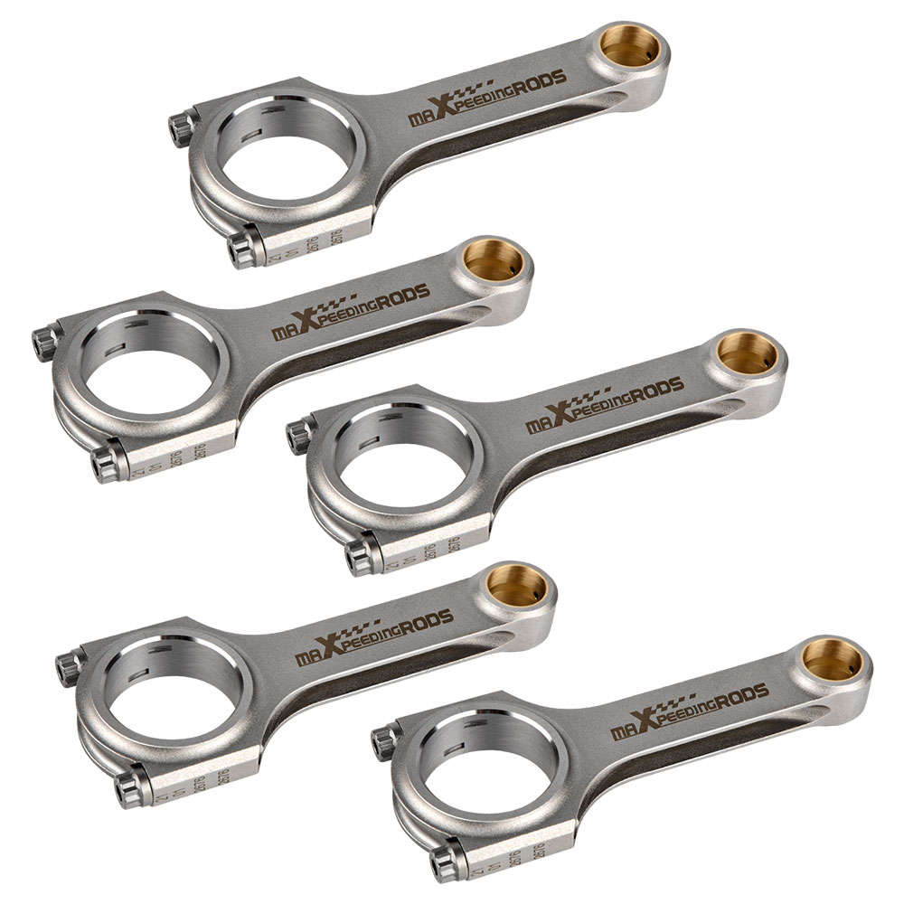Compatible for Audi RS2 2.2L Turbo 5cyl 4340 Forged Steel H-Beam Conrods Connecting Rods 