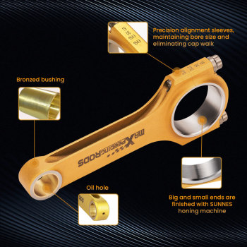 Compatible for Honda Civic CRX D16 ZC SOHC Titanize H-beam High Performance Connecting Rods