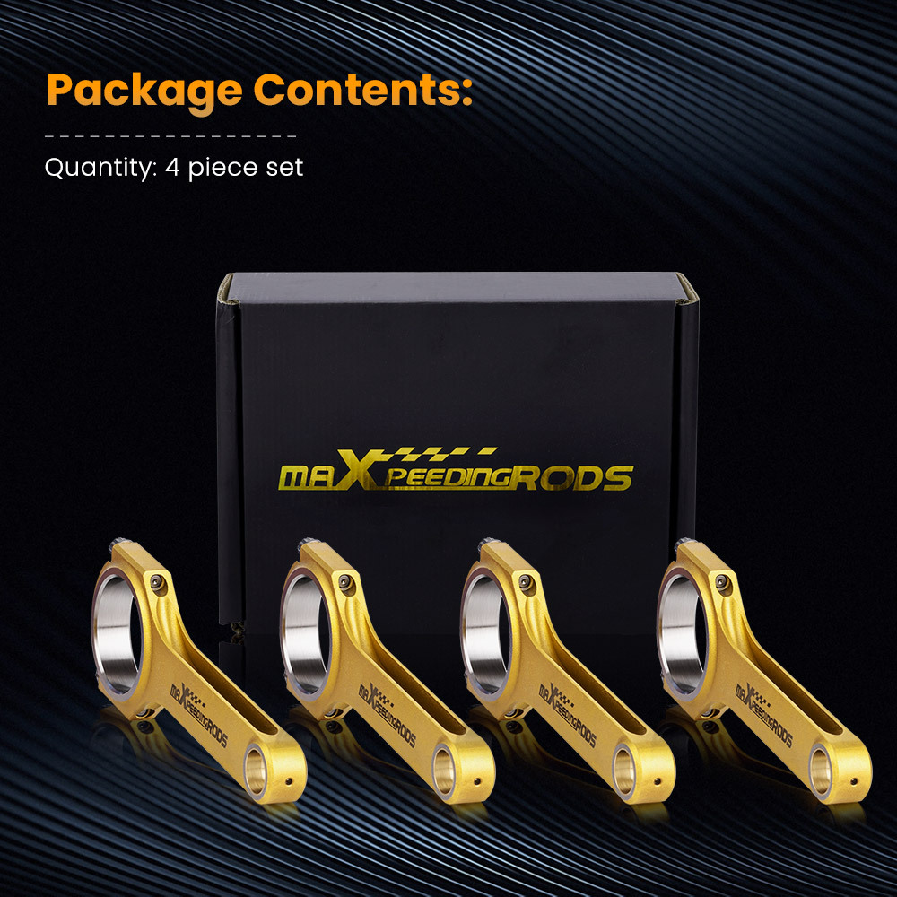 4 Pieces Connecting Rods Conrod compatible for Mitsubishi Lancer 4B11 / 4B11T 2.0L 149.2mm