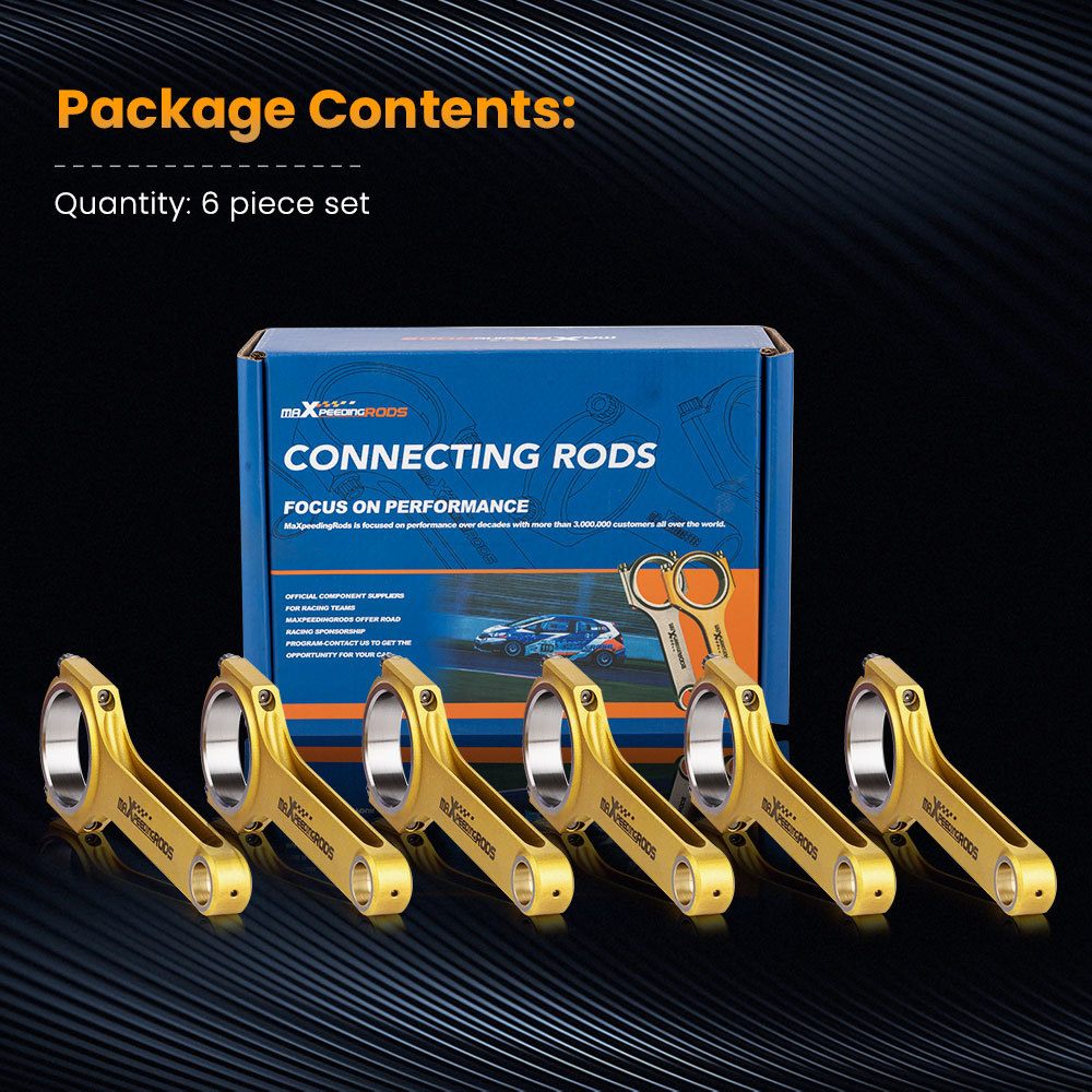 Compatible for VW Golf Corrado III 2.8L 2.9L VR6 Conrods Titanizing 4340 Connecting Rods