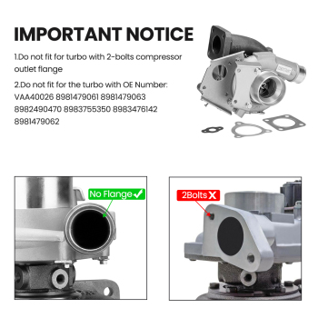 Turbocompresor compatible para Isuzu Elf compatible para GMC W 5.2L 4HK1 VDA40016 8980277725