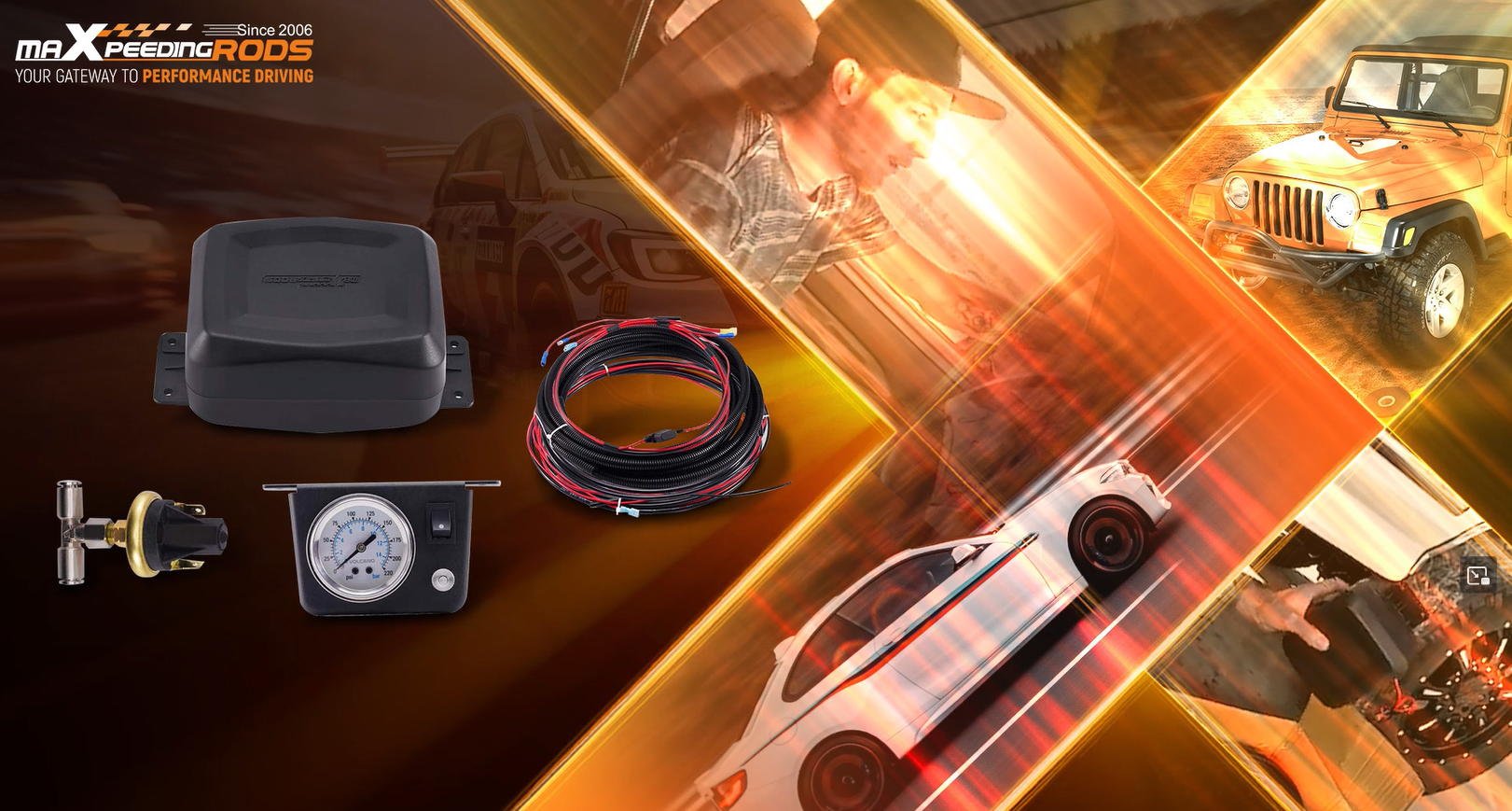 12V Luftfederung Kompressor Controller Kit + Niederdrucksensor for Vans Pickups 12V Luftfederung Kompressor Controller Kit + Niederdrucksensor for Vans Pickups