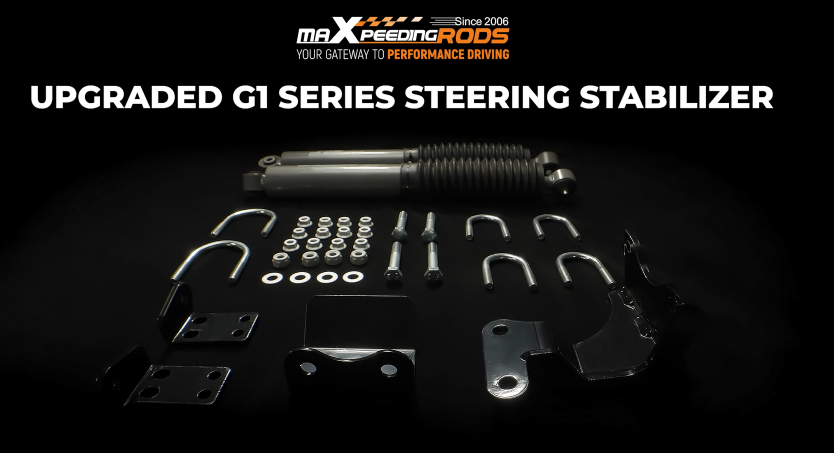 Compatible for Ford Excusrion, F250, F350 4x4 1999-2005 Dual Steering Stabilizer Kit  Compatible for Ford Excusrion, F250, F350 4x4 1999-2005 Dual Steering Stabilizer Kit
