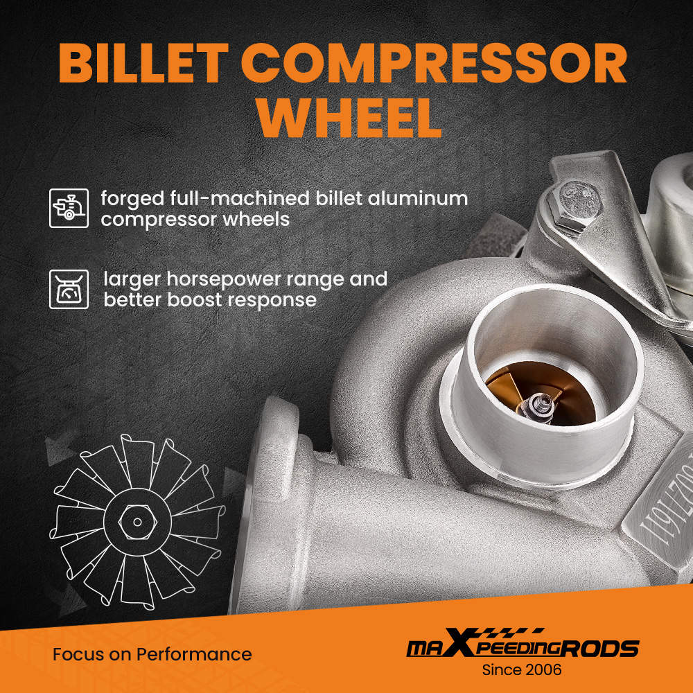 Billet Turbocharger TD025 compatible para Citroen Ford Peugeot 1.6HDI 49173-07508 90HP 66KW