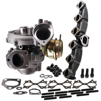 Turbo Turbocompresor + Kit de colector de compatible para escape compatible para BMW E53 X5 7791044F 11627788422