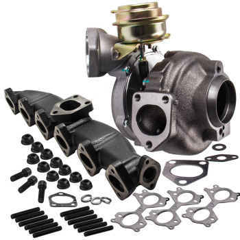 Turbo Turbocompresor + Kit de colector de compatible para escape compatible para BMW E53 X5 7791044F 11627788422
