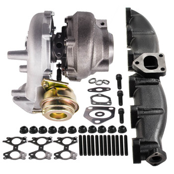 Turbo Turbocompresor + Kit de colector de compatible para escape compatible para BMW E53 X5 7791044F 11627788422