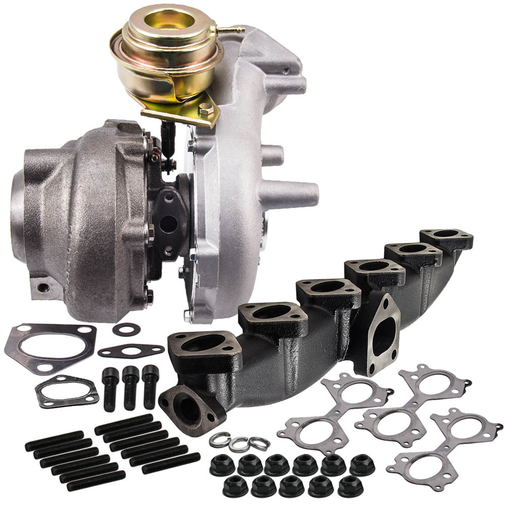 Turbo Turbocompresor + Kit de colector de compatible para escape compatible para BMW E53 X5 7791044F 11627788422 Turbo Turbocompresor + Kit de colector de compatible para escape compatible para BMW E53 X5 7791044F 11627788422