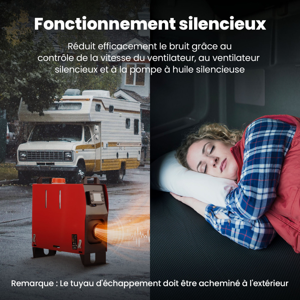 Air Heater Diesel 5000KW 12V LCD Voiture Chauffage MotorhomesTouring Camion