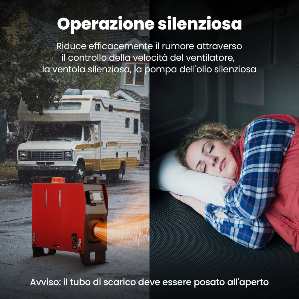 12V 1KW-5KW Diesel Riscaldamento parcheggio Air Heater For Caravan, trucks, cars