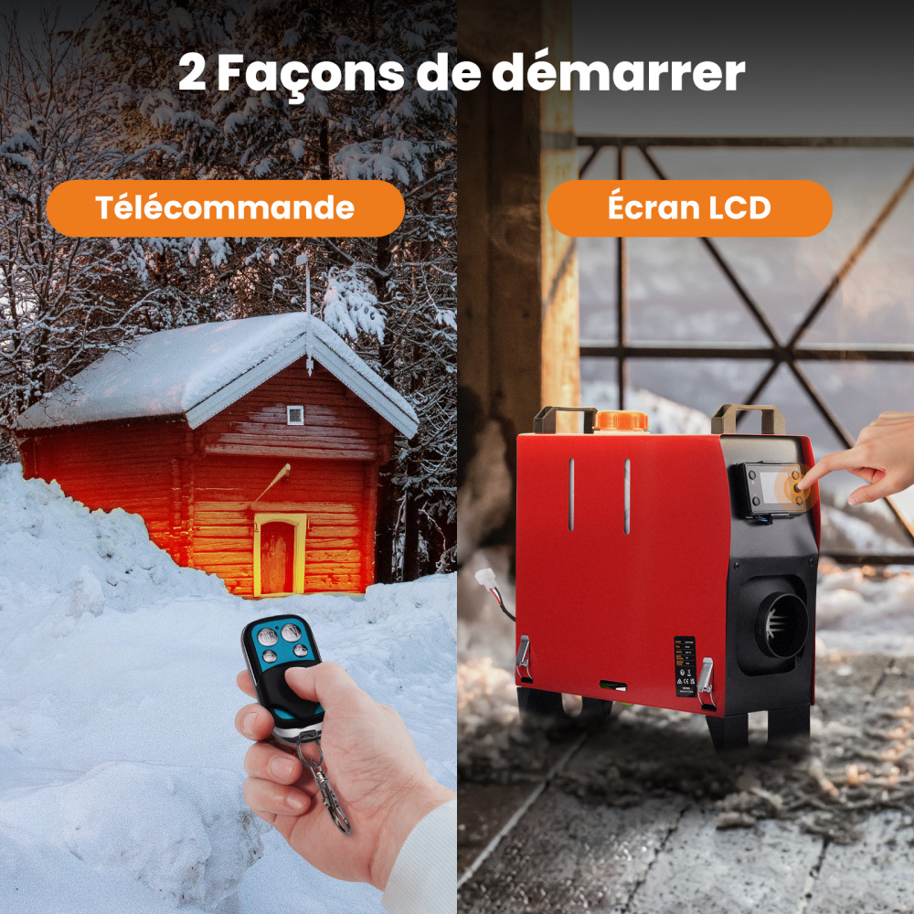 Air Heater Diesel 5000KW 12V LCD Voiture Chauffage MotorhomesTouring Camion