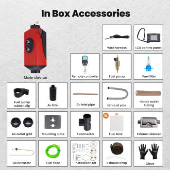 Diesel Heater 12V 5KW LCD Monitor Display 2KW-5KW diesel heater for Van SUV Trucks MotorHome