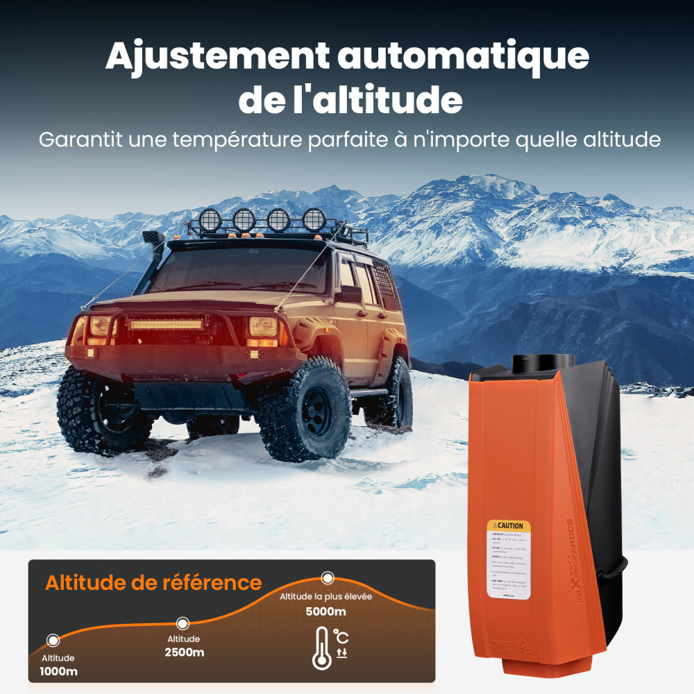 Chauffe-air diesel de 5KW avec commande Moblie pour camping-cars, pour campervans, pour travel trailers