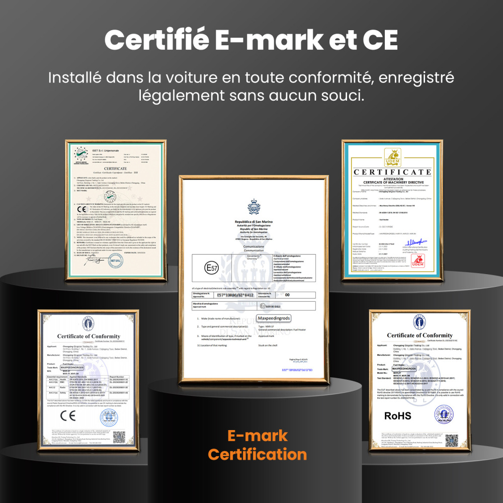 Chauffe-air diesel de 5KW avec commande Moblie pour camping-cars, pour campervans, pour travel trailers