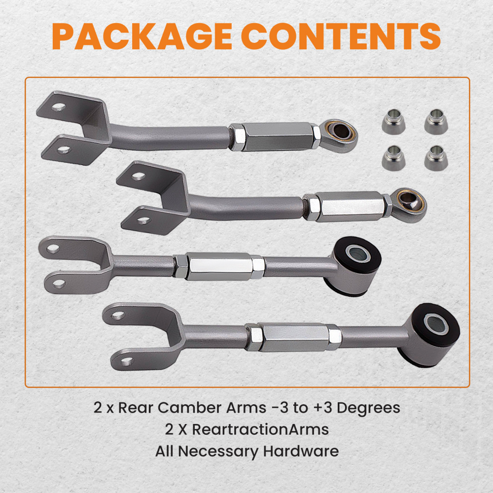 Kit de tracción ajustable de brazo de control/compensación trasera compatible con el compatible para Nissan 350Z Z33 2003-2009