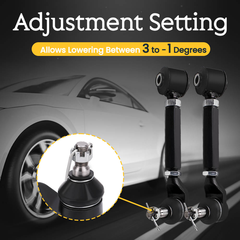 Pair Adjustable Rear Camber Arms compatible for Honda Accord 2003-2007 ...