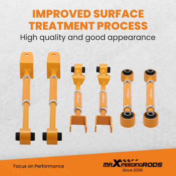 Front Ball Joint + Rear Camber Control Arm Toe Kit compatible for Honda Accord Models 2008-2013 suspension arms