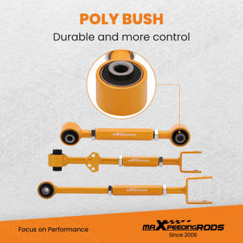 Front Ball Joint + Rear Camber Control Arm Toe Kit compatible for Honda Accord Models 2008-2013 suspension arms