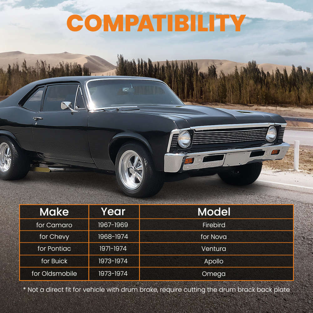 4x Front Heavy Duty UpperLower Control Arms compatible for Camaro Firebird 1967-1969