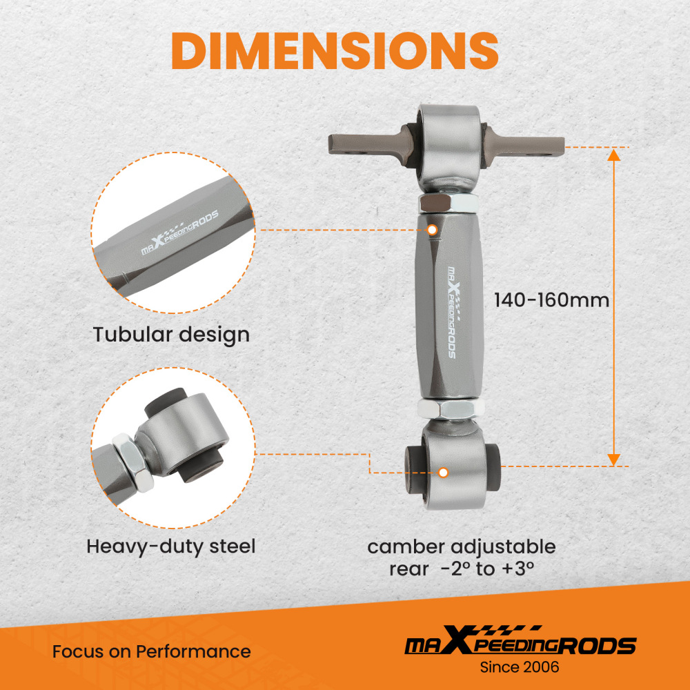 Rear Suspension Adjustable Upper Camber Control Arm compatible for Honda Civic 1988-2000